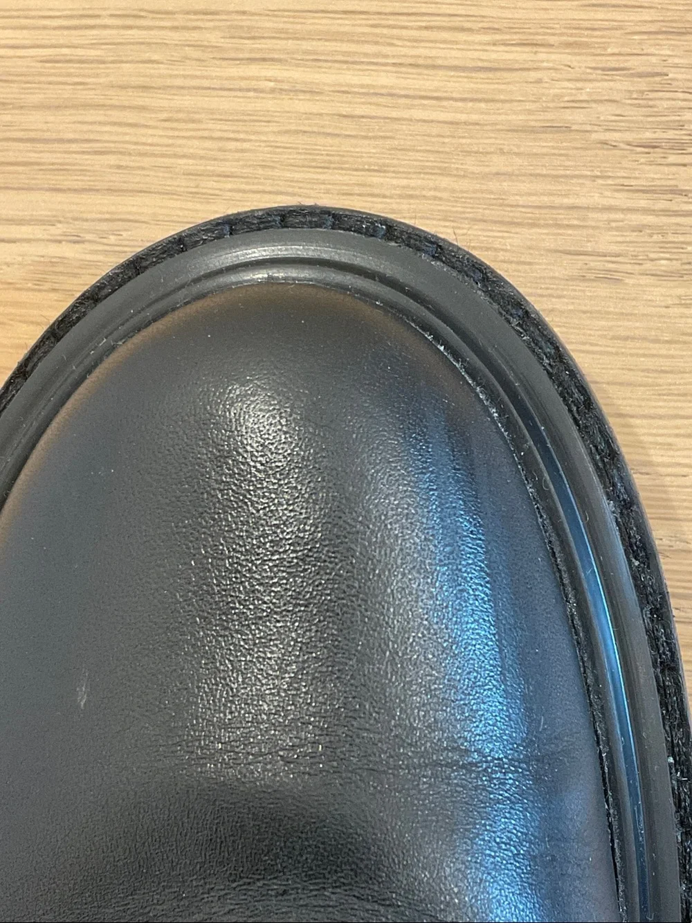Tory Burch Black Lace-Up Leather Combat Boots